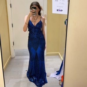 NWT blue&black sequin prom dress/ball gown/formal dress WINDSOR